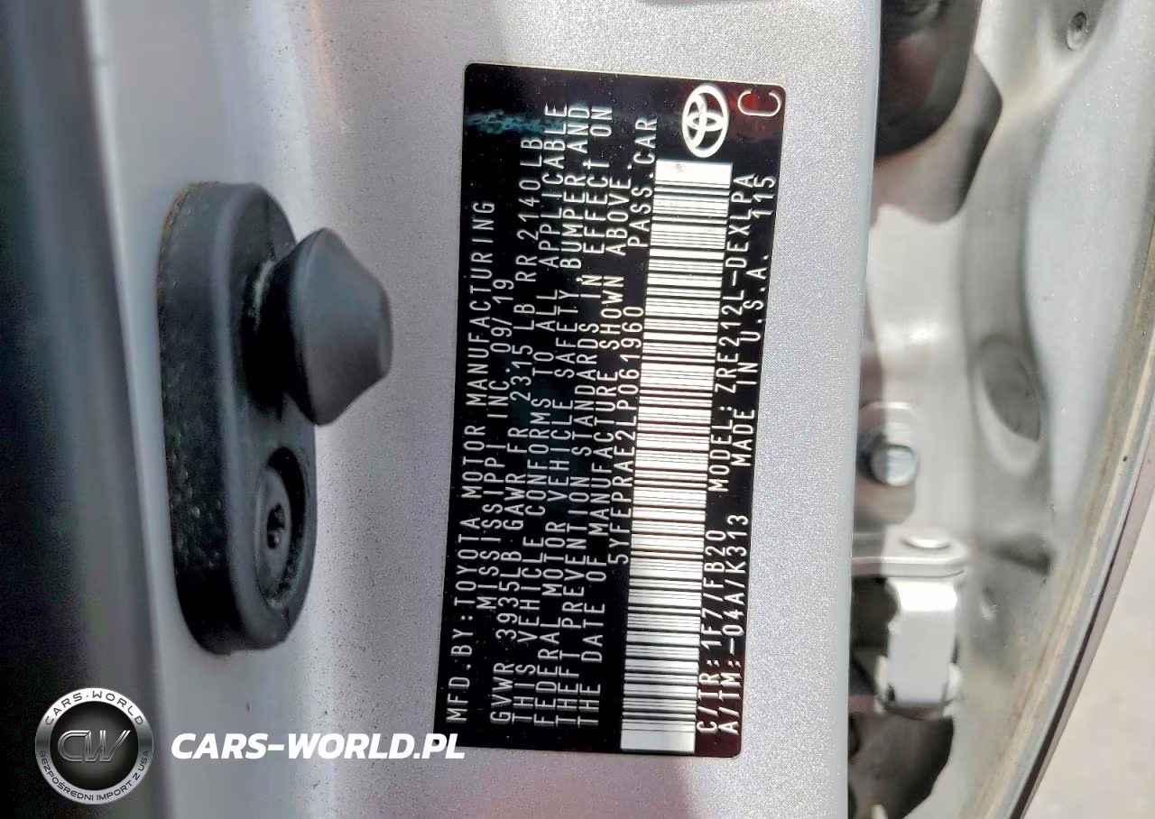 2020 Toyota Corolla Le VIN:5YFEPRAE2LP061960 - 12