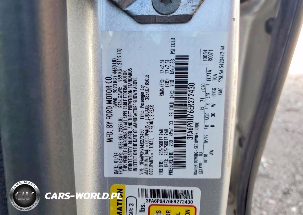 2014 Ford Fusion Se VIN:3FA6P0H76ER272430 - 12