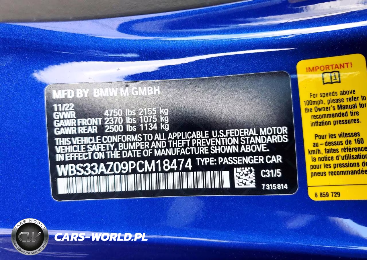 2023 BMW M4 Competition VIN:WBS33AZ09PCM18474 - 12