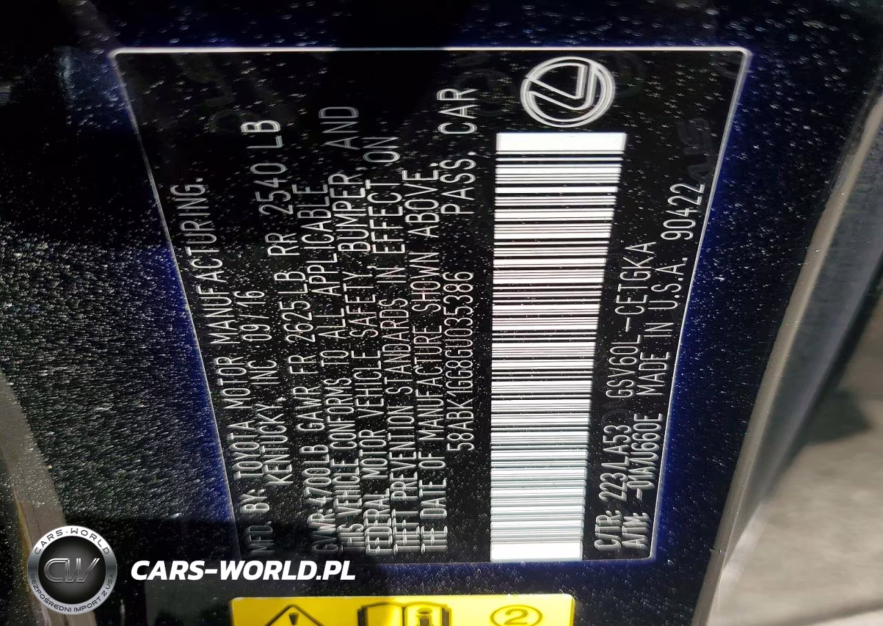 2016 Lexus Es 350 VIN:58ABK1GG8GU035386 - 13