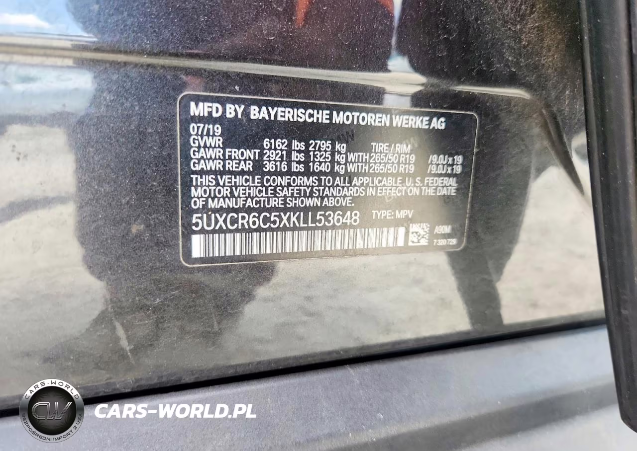 2019 BMW X5 xDrive40I VIN:5UXCR6C5XKLL53648 - 12