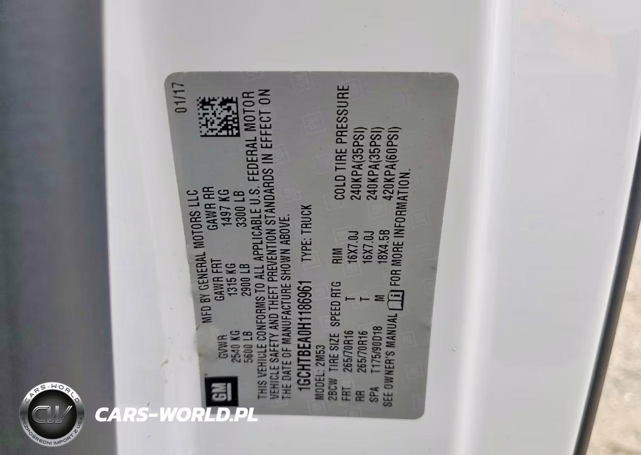 2017 Chev Colorado VIN:1GCHTBEA0H1186961 - 12