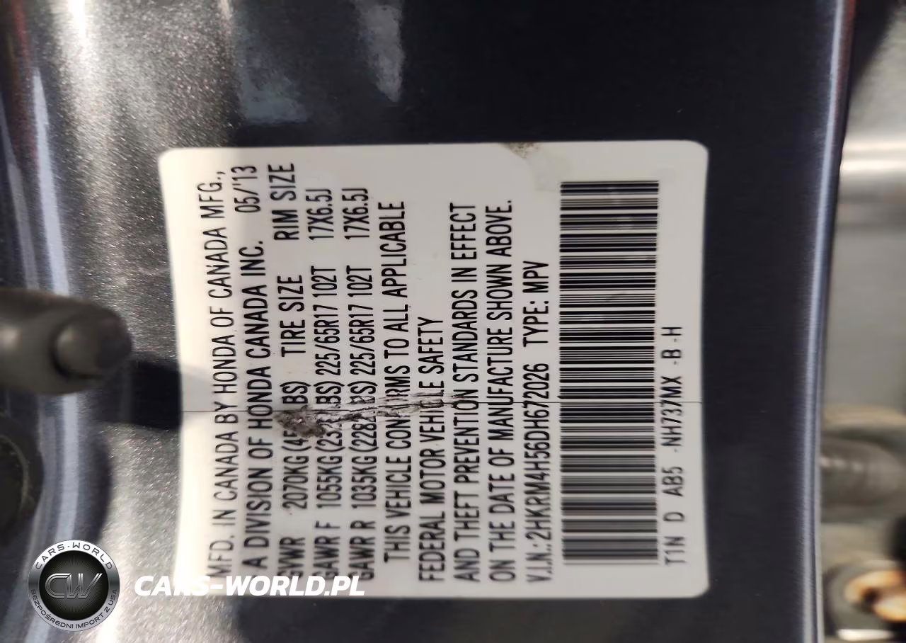 2013 Honda Cr-V Ex VIN:2HKRM4H56DH672026 - 13
