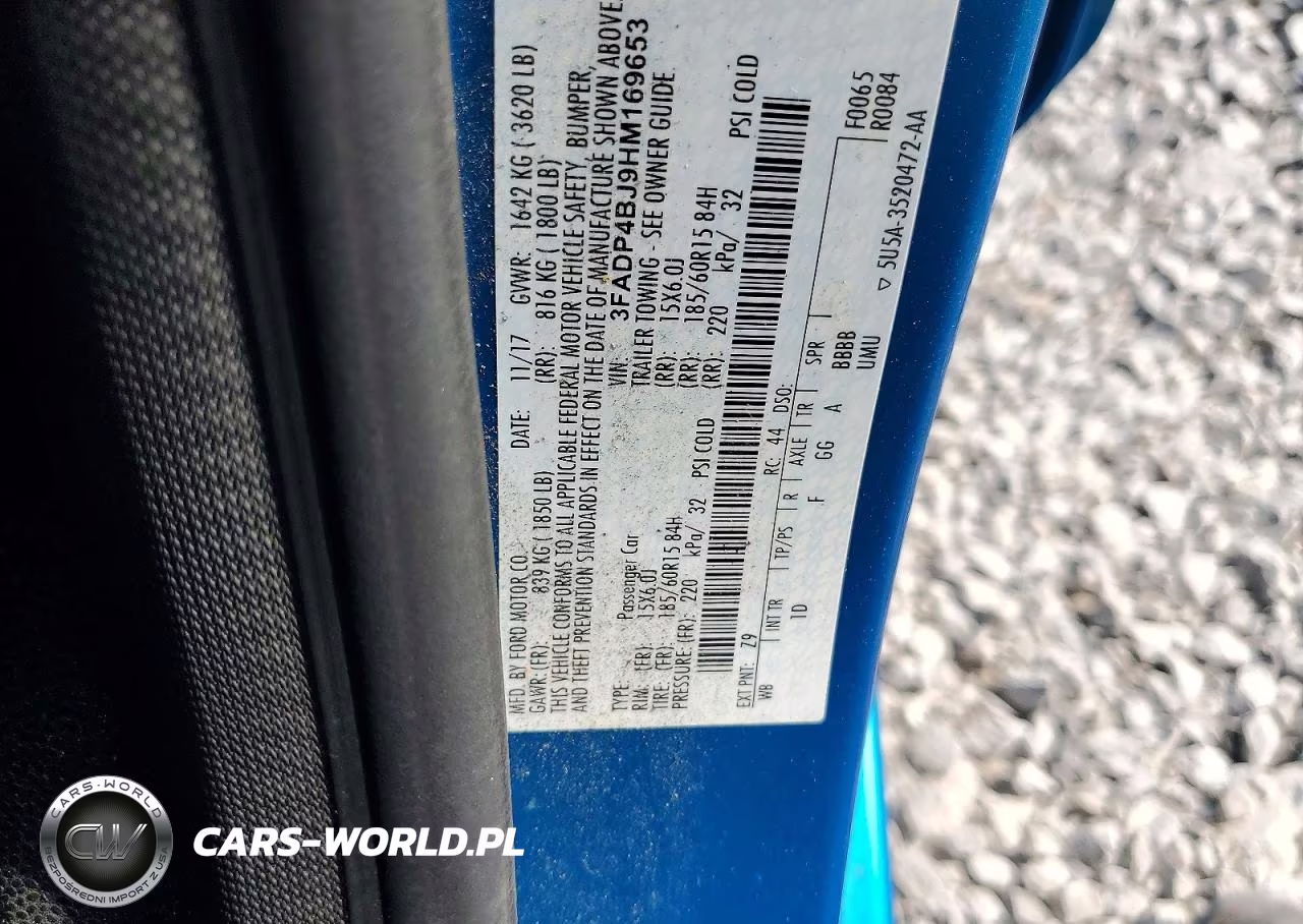 2017 Ford Fiesta Se VIN:3FADP4BJ9HM169653 - 12