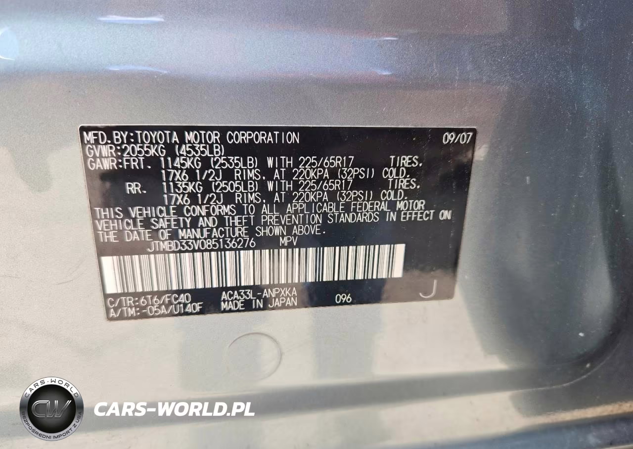 2008 Toyota Rav4 Base VIN:JTMBD33V085136276 - 14