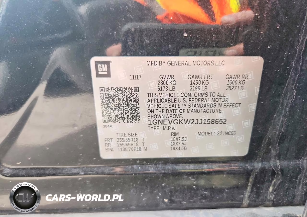 2018 Chevrolet Traverse Lt VIN:1GNEVGKW2JJ158652 - 14