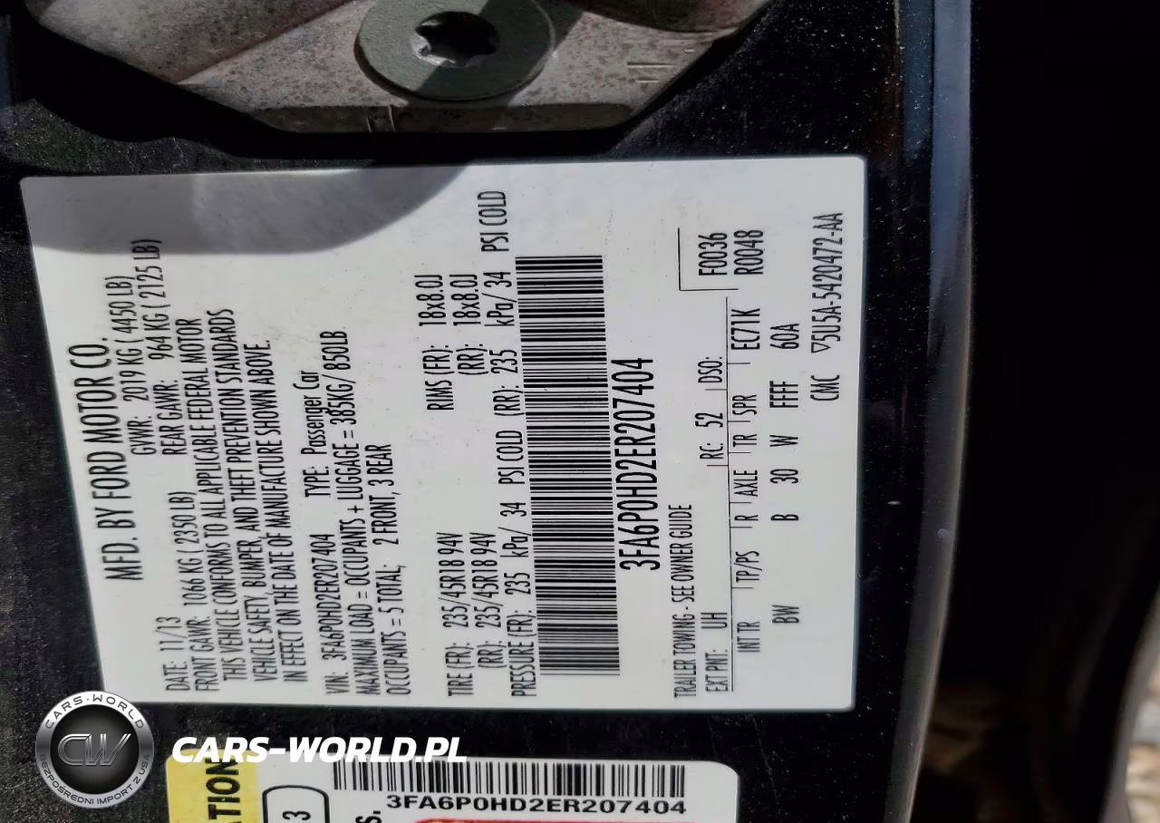 2014 Ford Fusion Se VIN:3FA6P0HD2ER207404 - 12