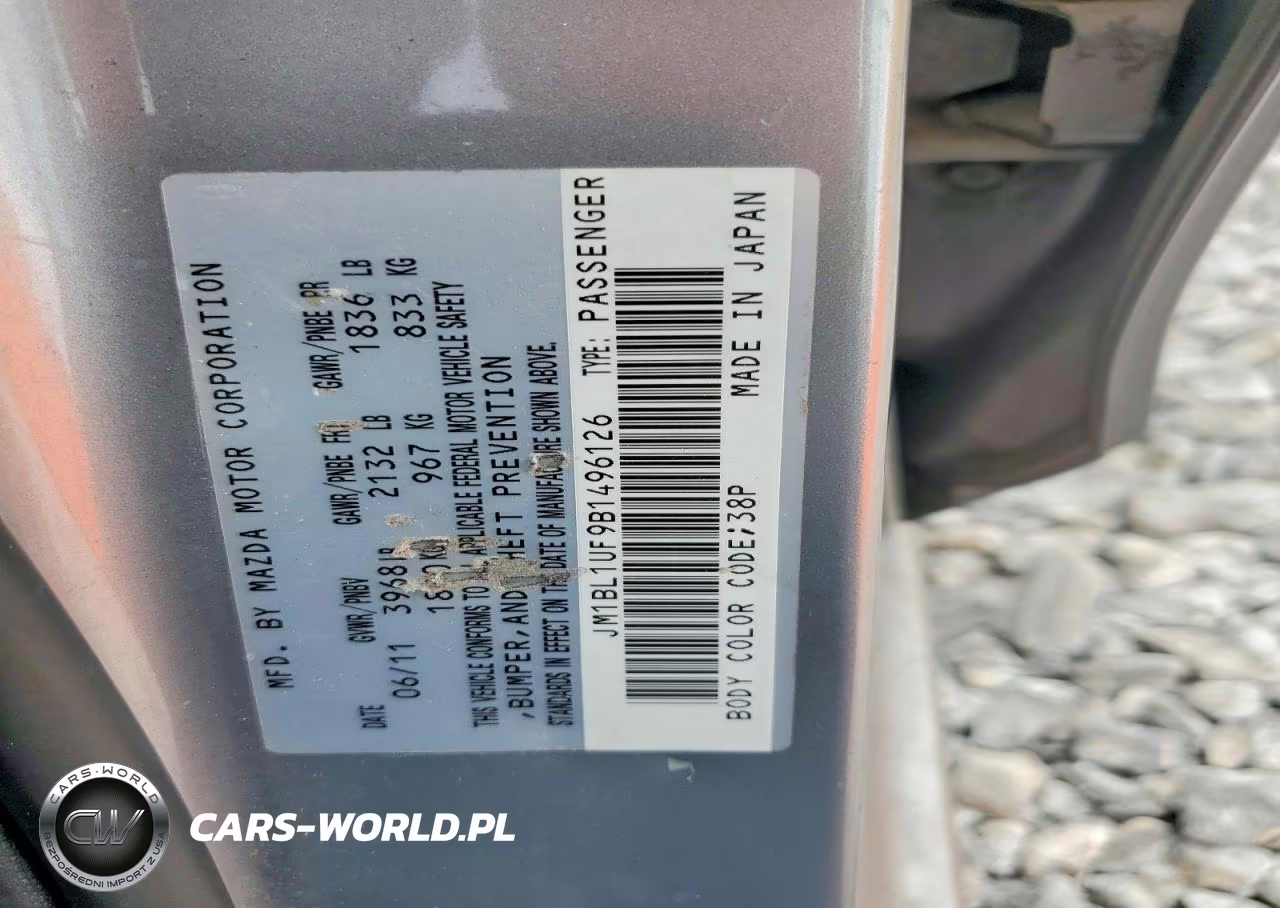 2011 Mazda 3 I VIN:JM1BL1UF9B1496126 - 12