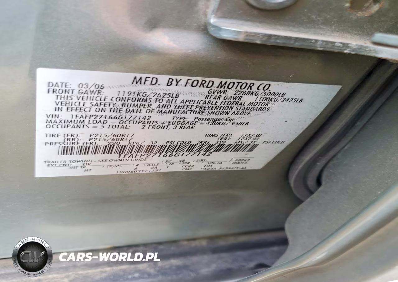 2006 Ford Five Hundred Sel VIN:1FAFP27166G177142 - 12