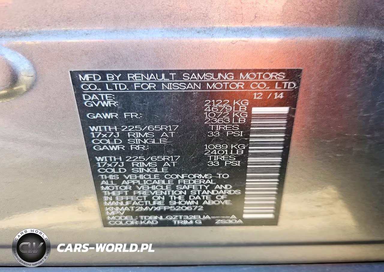 2015 Nissan Rogue Sv VIN:KNMAT2MVXFP520672 - 13