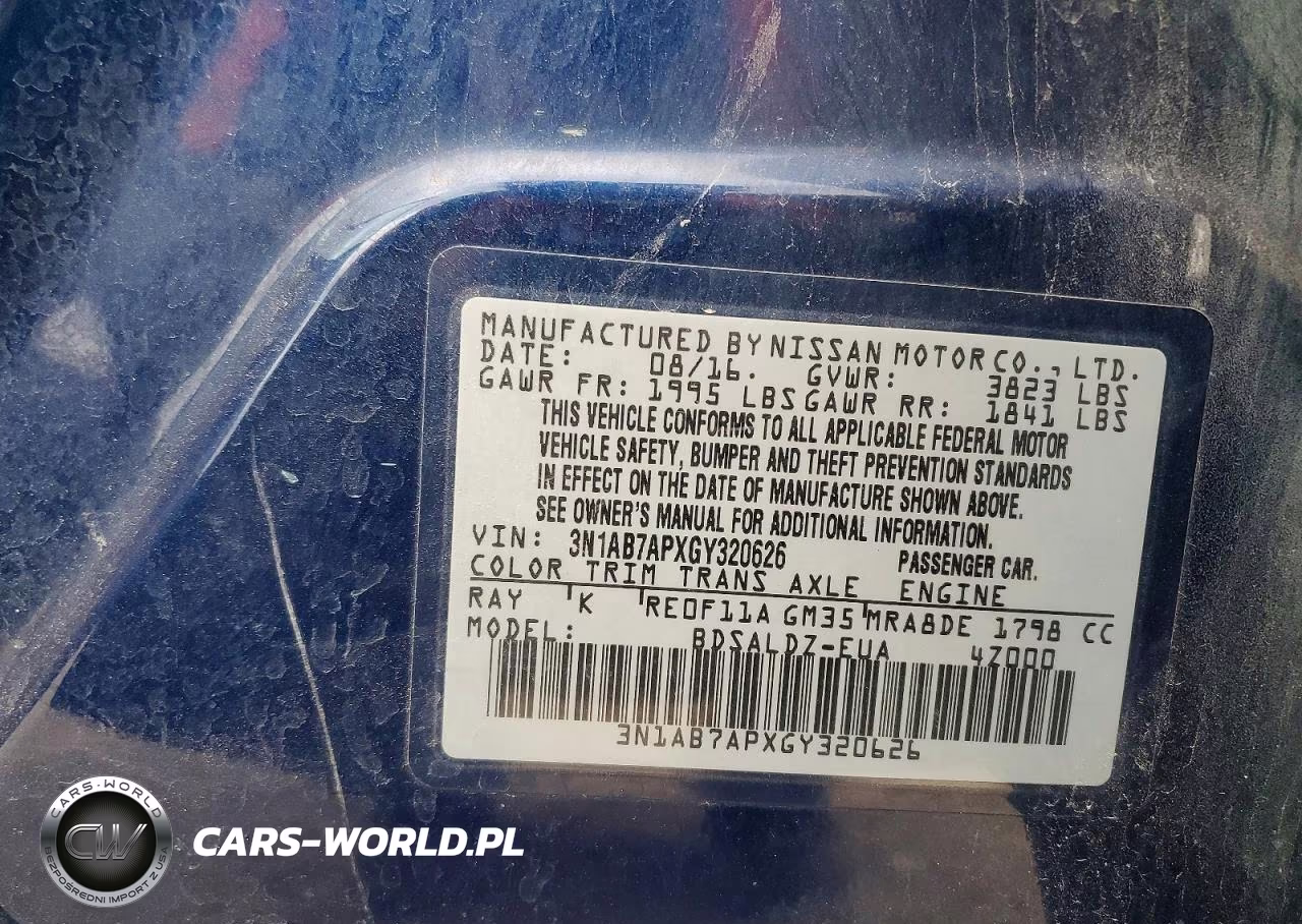 2016 Nissan Sentra Sv VIN:3N1AB7APXGY320626 - 12