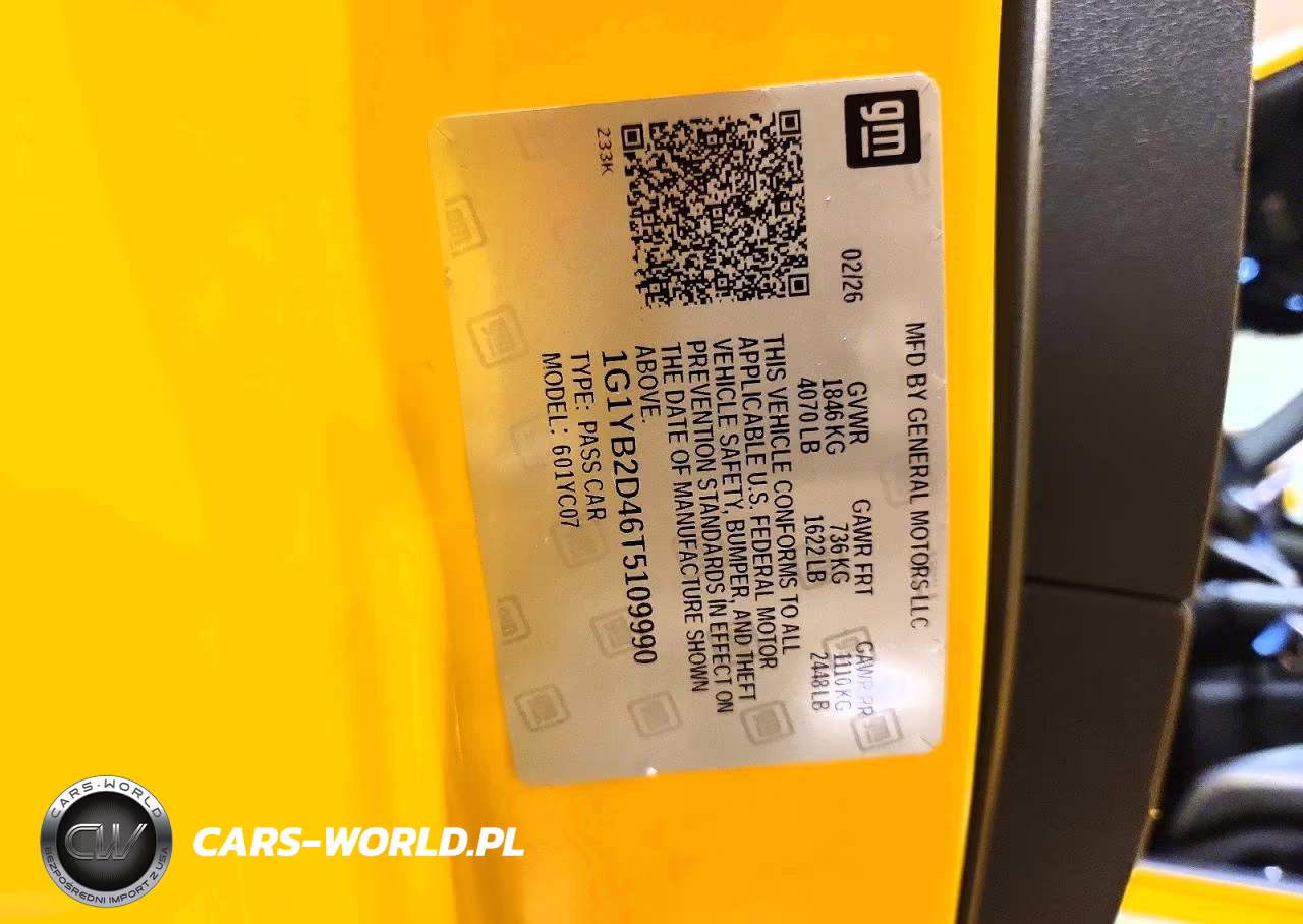2026 Chevrolet Corvette Stingray 2Lt VIN:1G1YB2D46T5109990 - 13