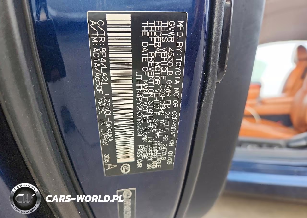 2005 Lexus Sc 430 VIN:JTHFN48Y250066424 - 12
