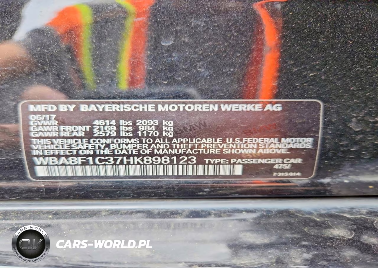 2017 BMW 328 D xDrive VIN:WBA8F1C37HK898123 - 12