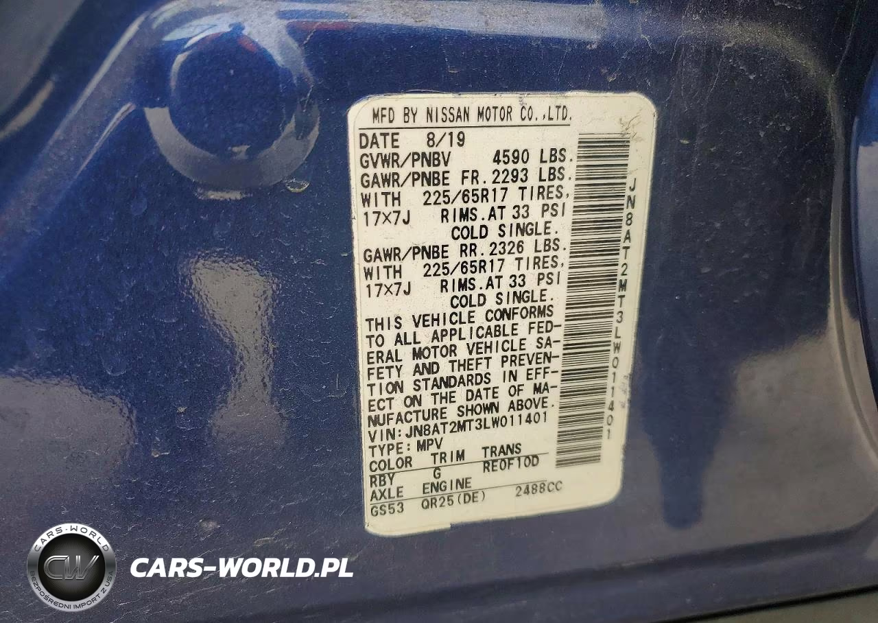 2020 Nissan Rogue Sv VIN:JN8AT2MT3LW011401 - 13