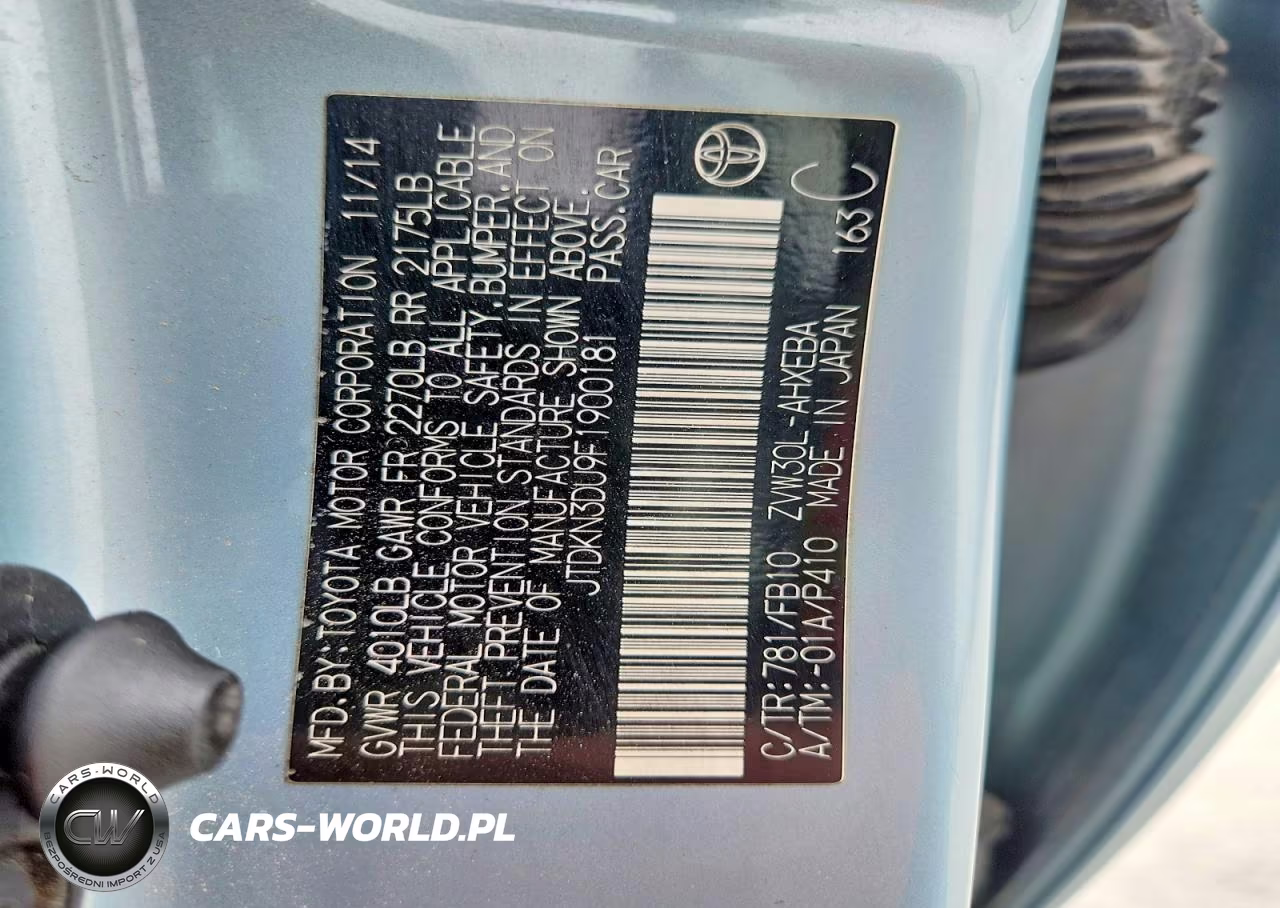 2015 Toyota Prius Two VIN:JTDKN3DU9F1900181 - 13