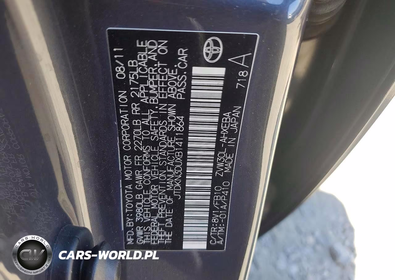2011 Toyota Prius VIN:JTDKN3DUXB1411864 - 12