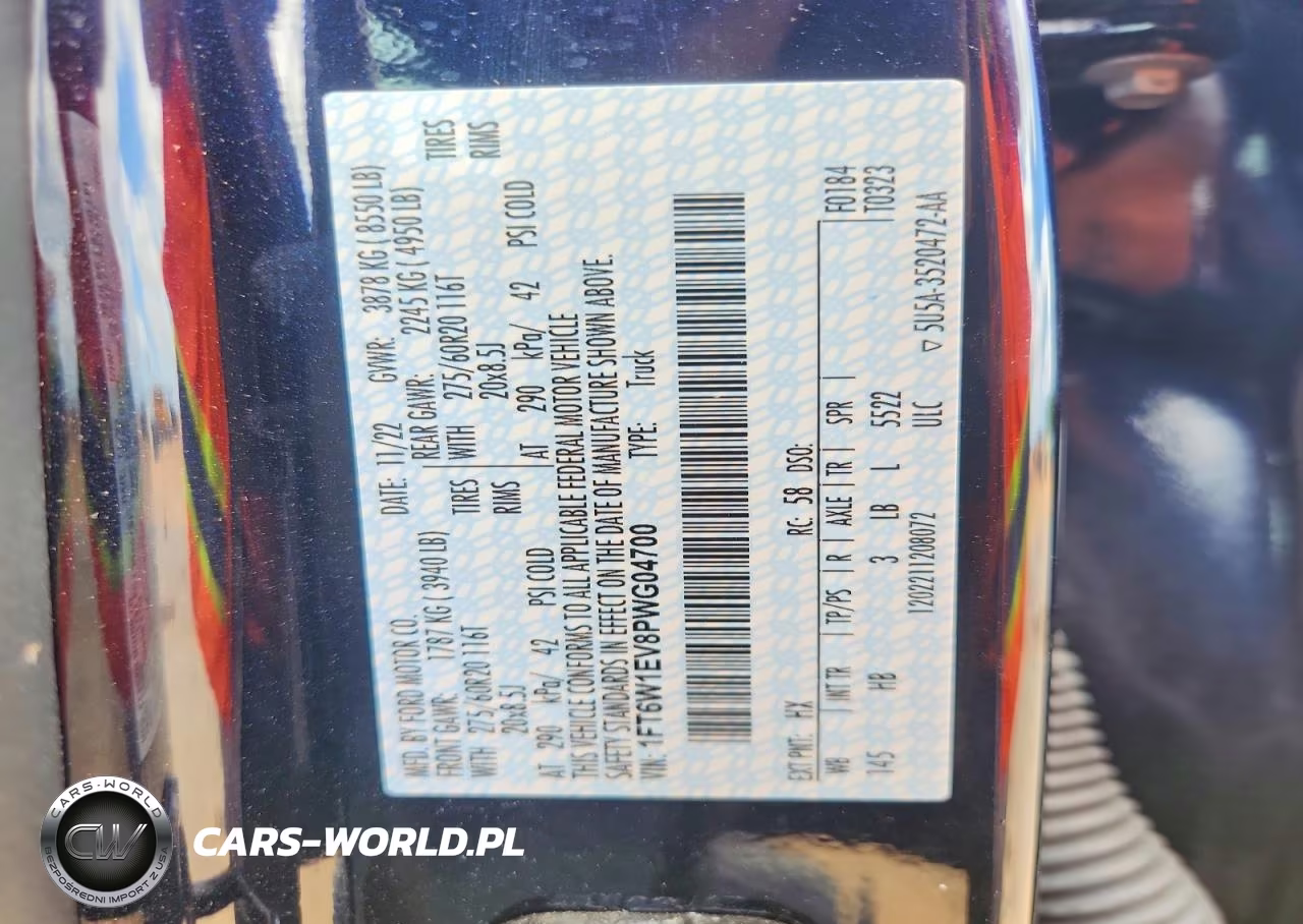 2023 Ford F150 Lightning Pro VIN:1FT6W1EV8PWG04700 - 12