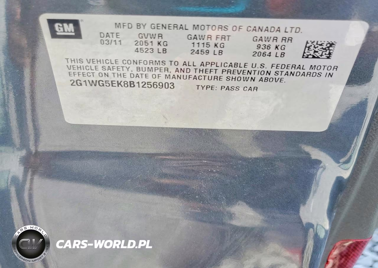 2011 Chevrolet Impala Lt VIN:2G1WG5EK8B1256903 - 12