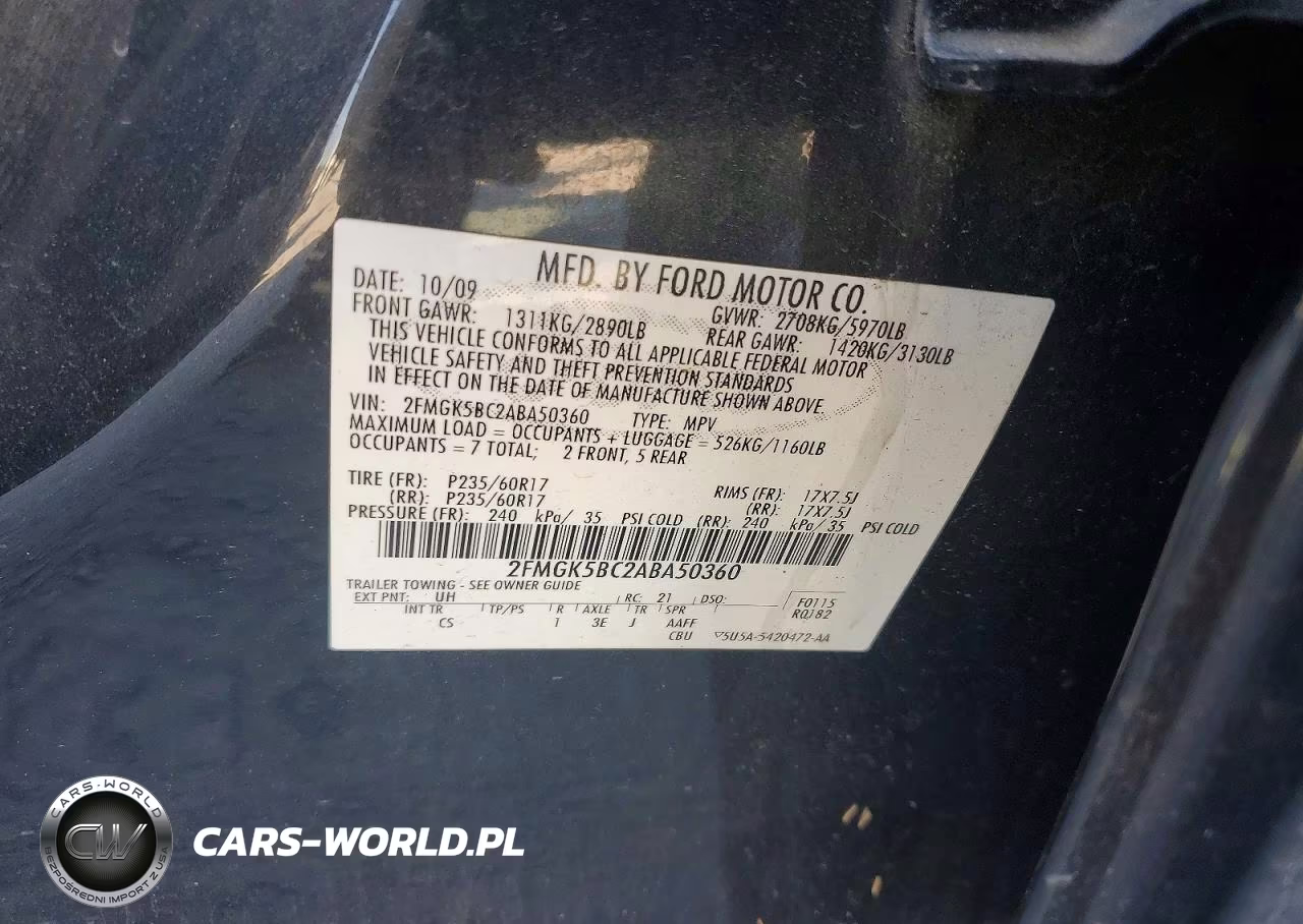2010 Ford Flex Se VIN:2FMGK5BC2ABA50360 - 13