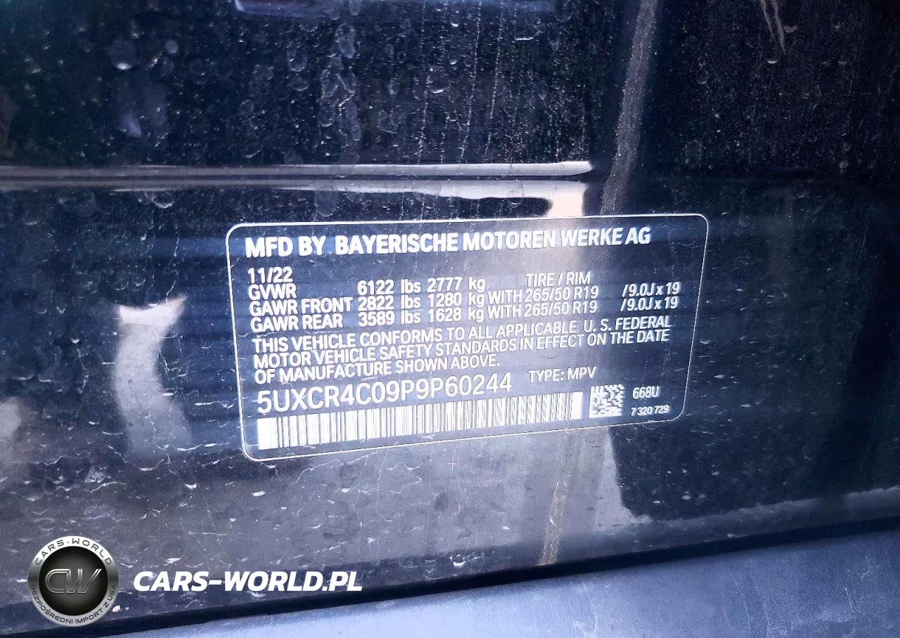 2023 BMW X5 Sdrive 40I VIN:5UXCR4C09P9P60244 - 12