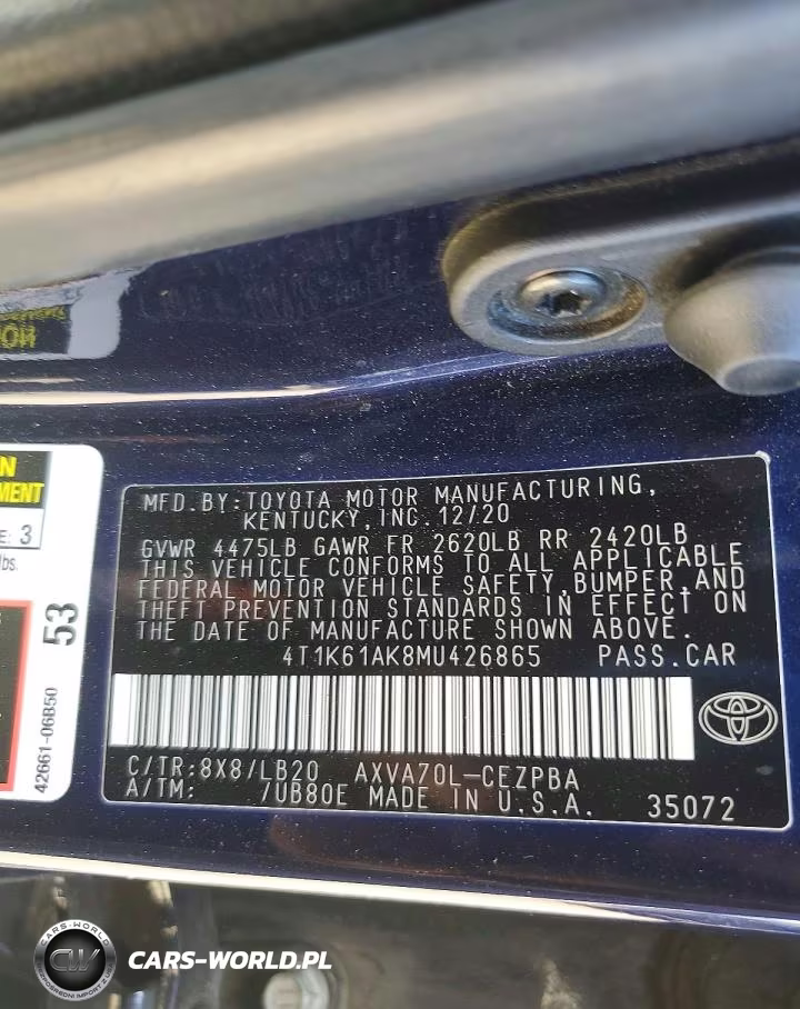 2021 Toyota Camry Xse VIN:4T1K61AK8MU426865 - 12