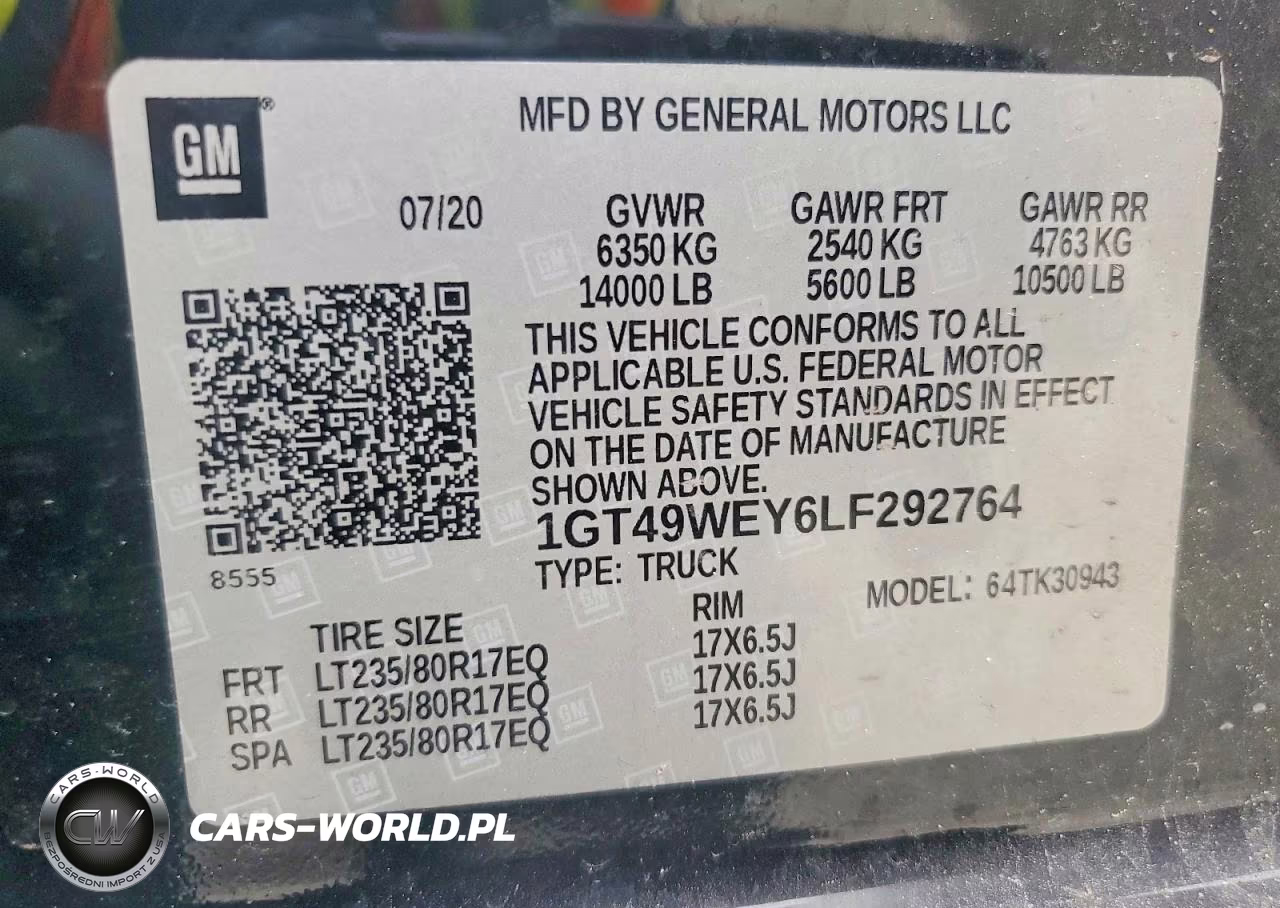 2020 GMC Sierra K3500 Denali VIN:1GT49WEY6LF292764 - 12