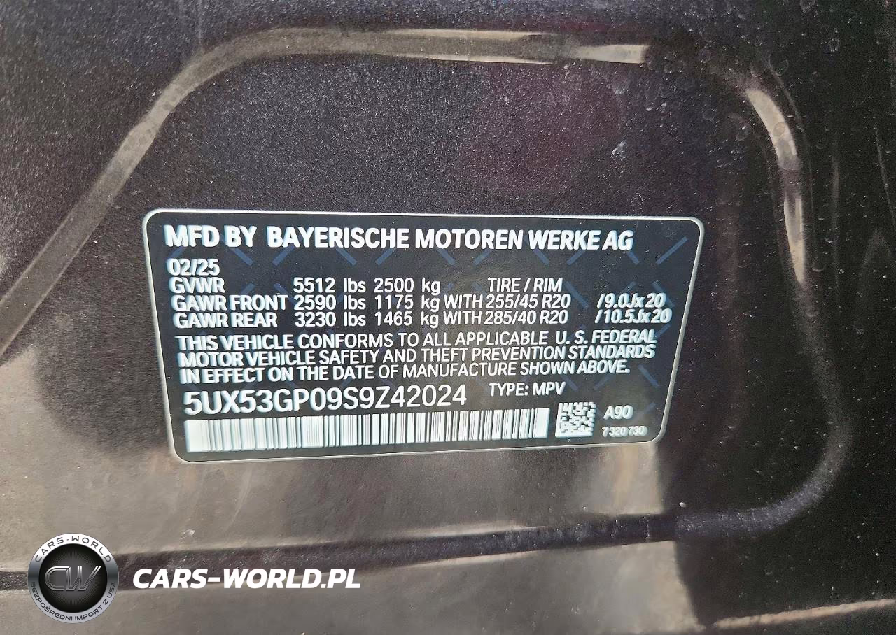 2025 BMW X3 30 xDrive VIN:5UX53GP09S9Z42024 - 12