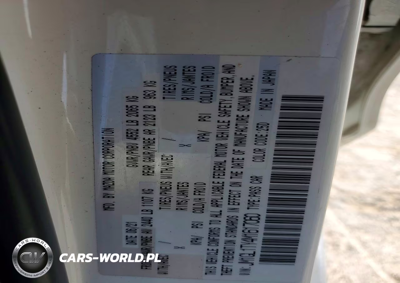 2021 Mazda Mazda 6 VIN:JM1GL1TY4M1617060 - 12
