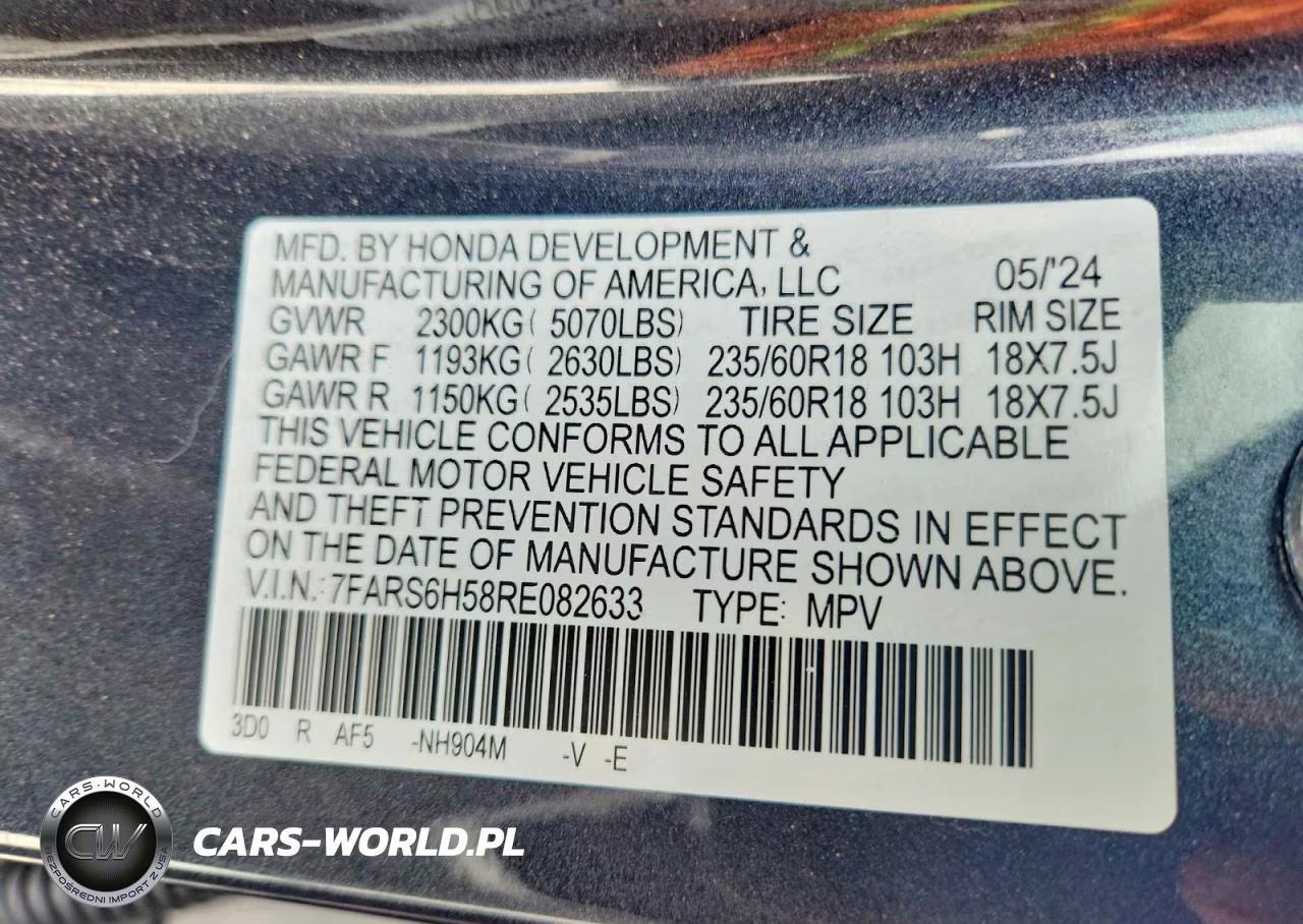 2024 Honda Cr-V Sport VIN:7FARS6H58RE082633 - 13