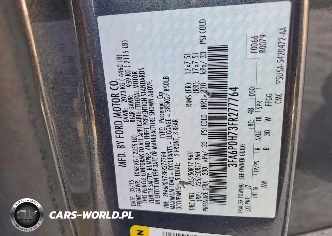 2015 Ford Fusion Se VIN:3FA6P0H73FR277764 - 12