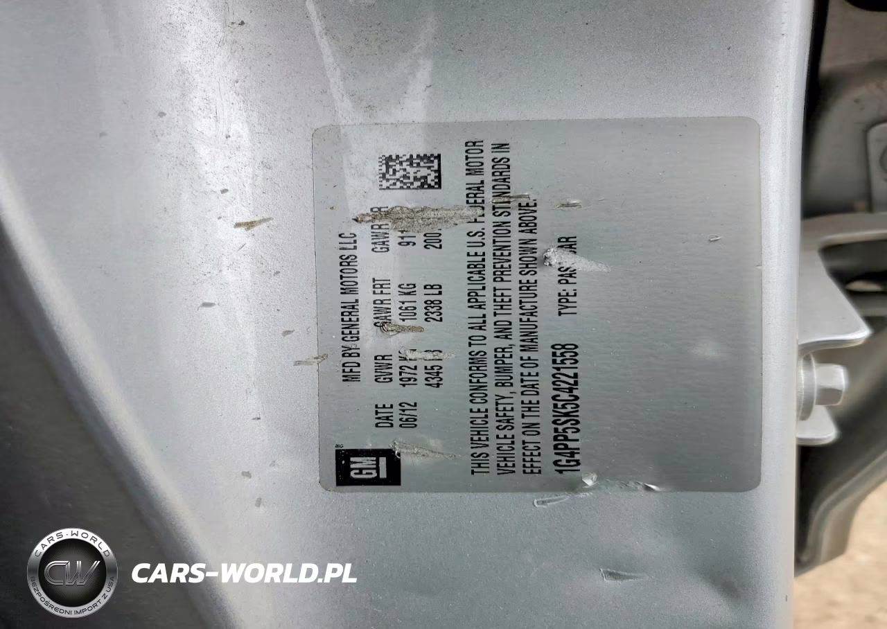 2012 Buick Verano VIN:1G4PP5SK5C4221558 - 12