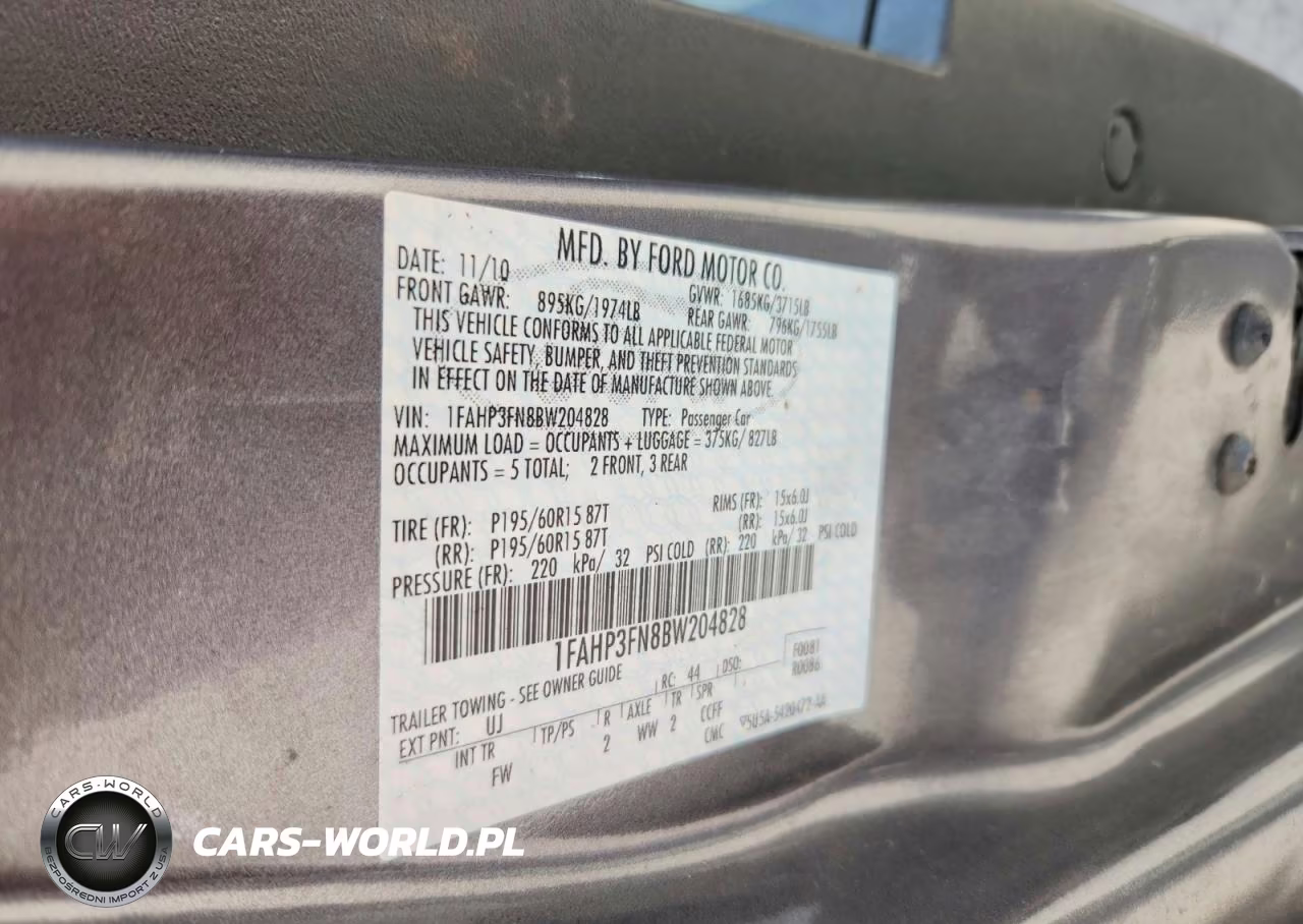 2011 Ford Focus Se VIN:1FAHP3FN8BW204828 - 12