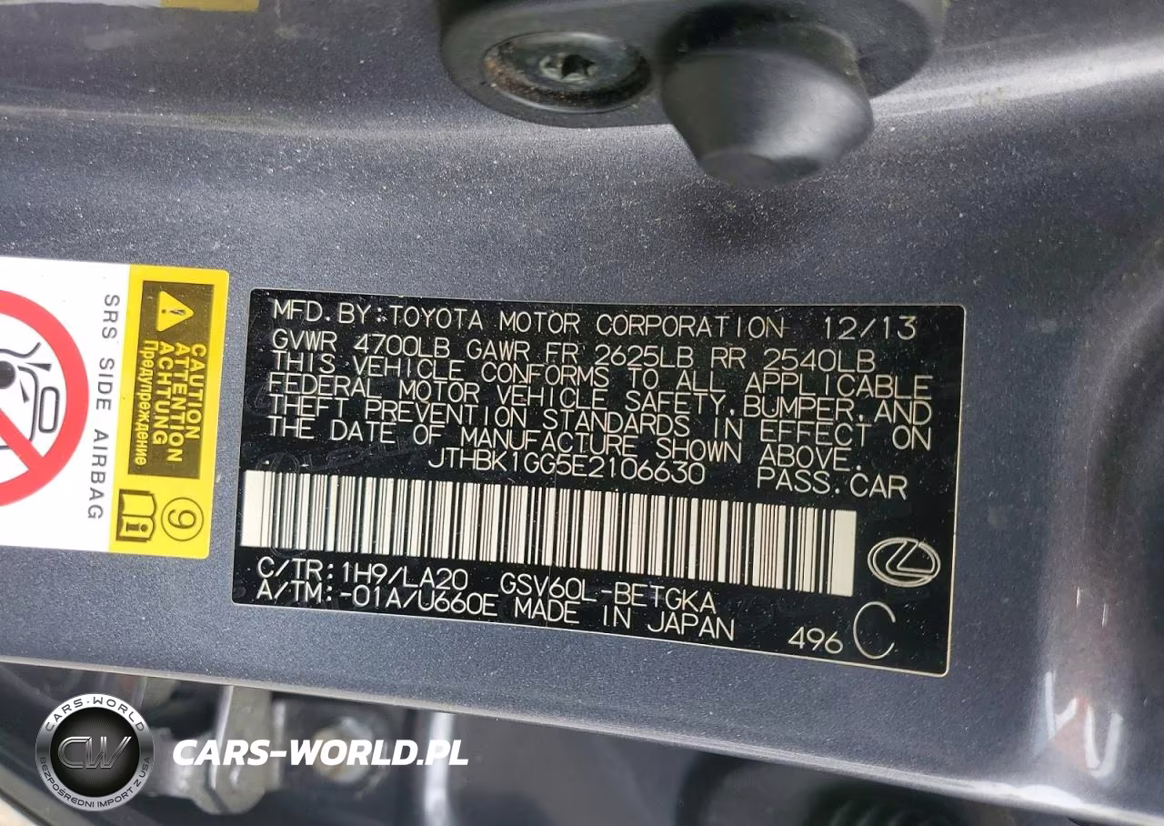 2014 Lexus Es 350 VIN:JTHBK1GG5E2106630 - 12
