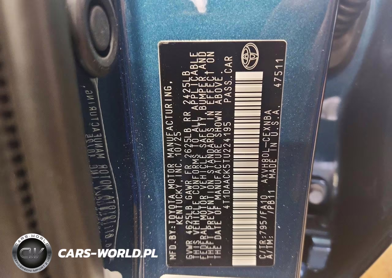 2026 Toyota Camry Le VIN:4T1DAACK5TU224195 - 13