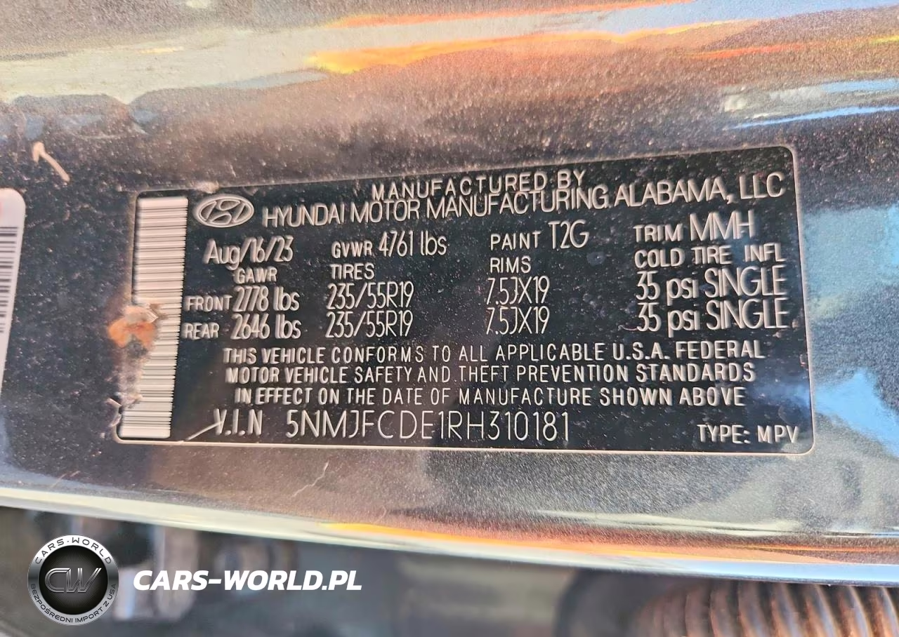 2024 Hyundai Tucson Sel VIN:5NMJFCDE1RH310181 - 13