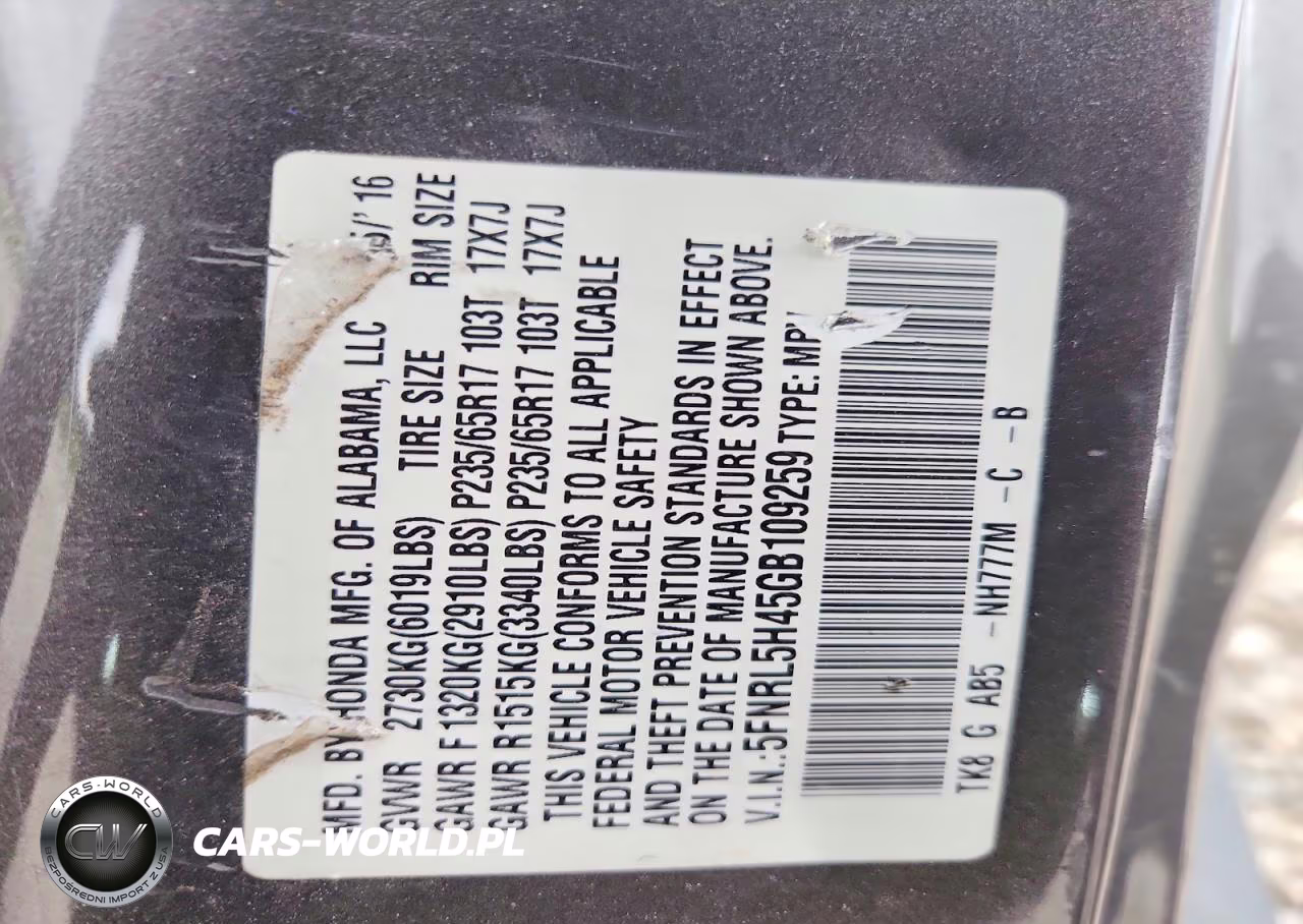 2016 Honda Odyssey Ex VIN:5FNRL5H45GB109259 - 14