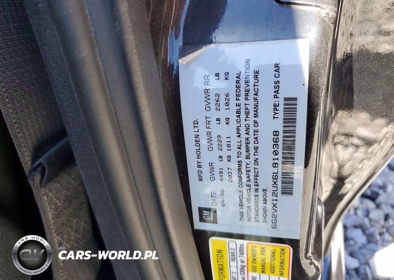 2006 Pontiac Gto VIN:6G2VX12UX6L810368 - 12