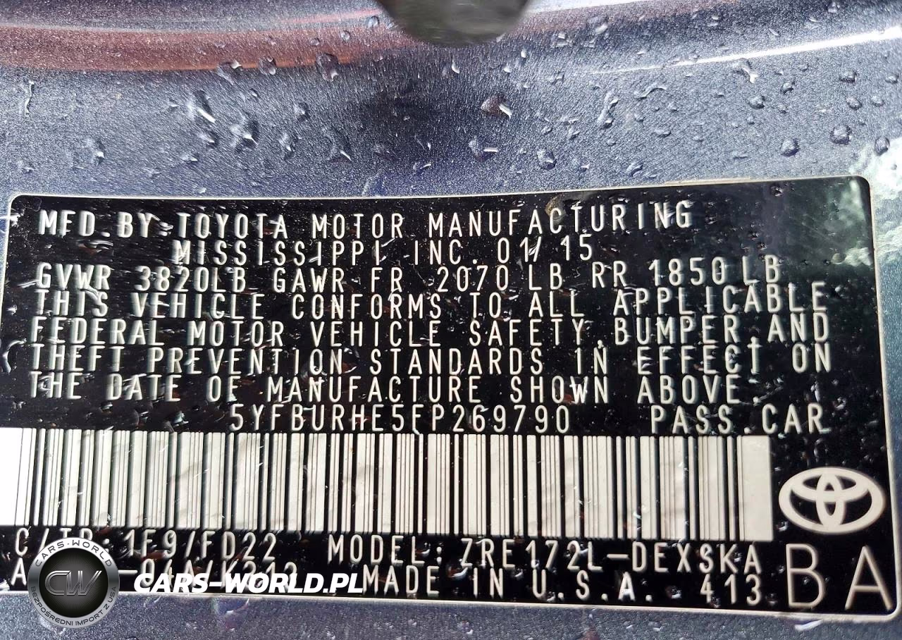 2015 Toyota Corolla S Plus VIN:5YFBURHE5FP269790 - 13