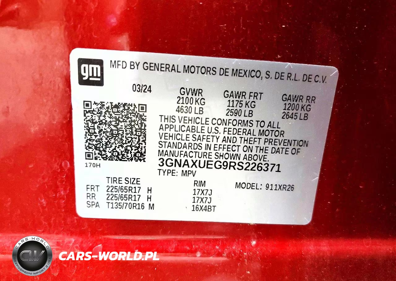 2024 Chevrolet Equinox Lt VIN:3GNAXUEG9RS226371 - 14