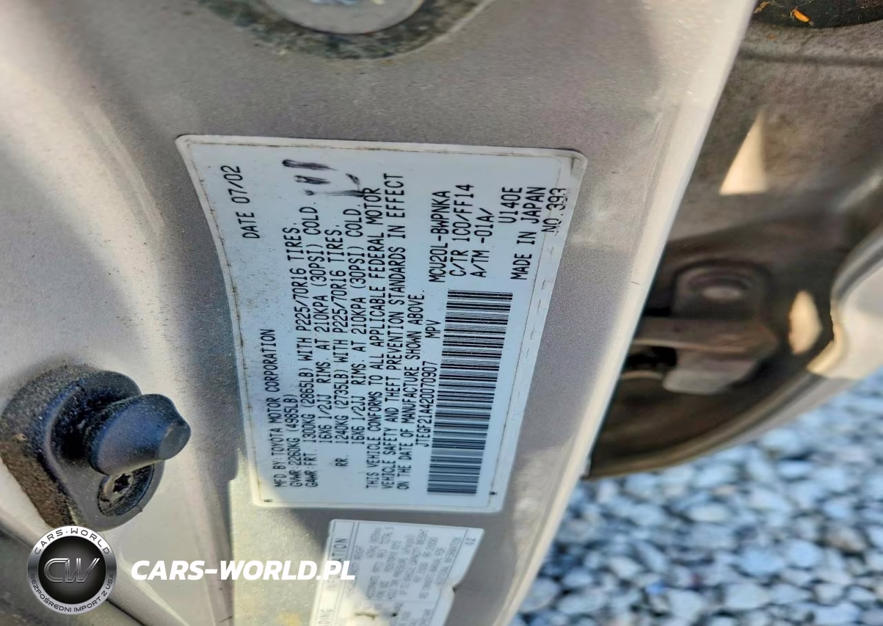 2002 Toyota Highlander Limited VIN:JTEGF21A420070907 - 13
