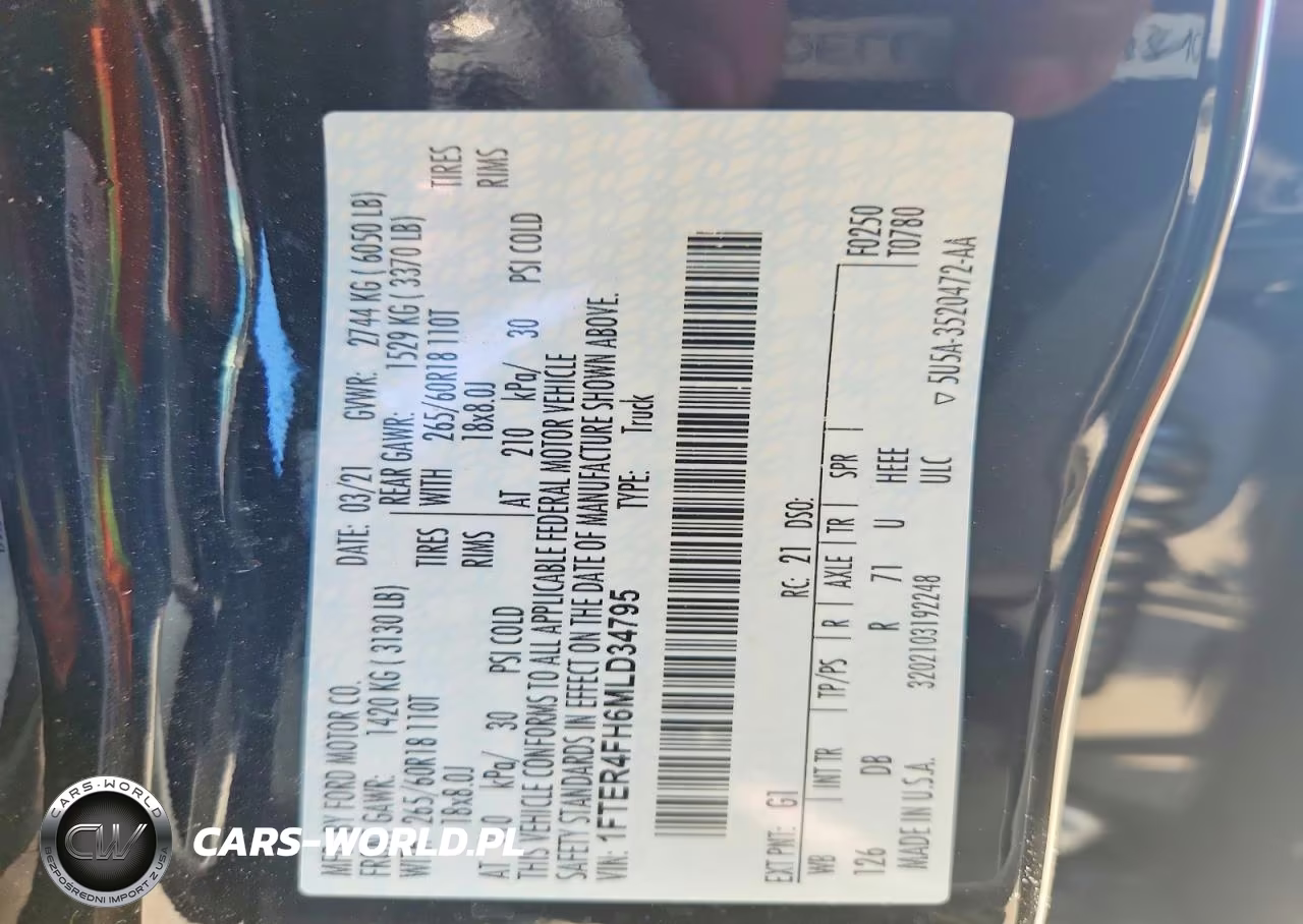 2021 Ford Ranger Xl VIN:1FTER4FH6MLD34795 - 12