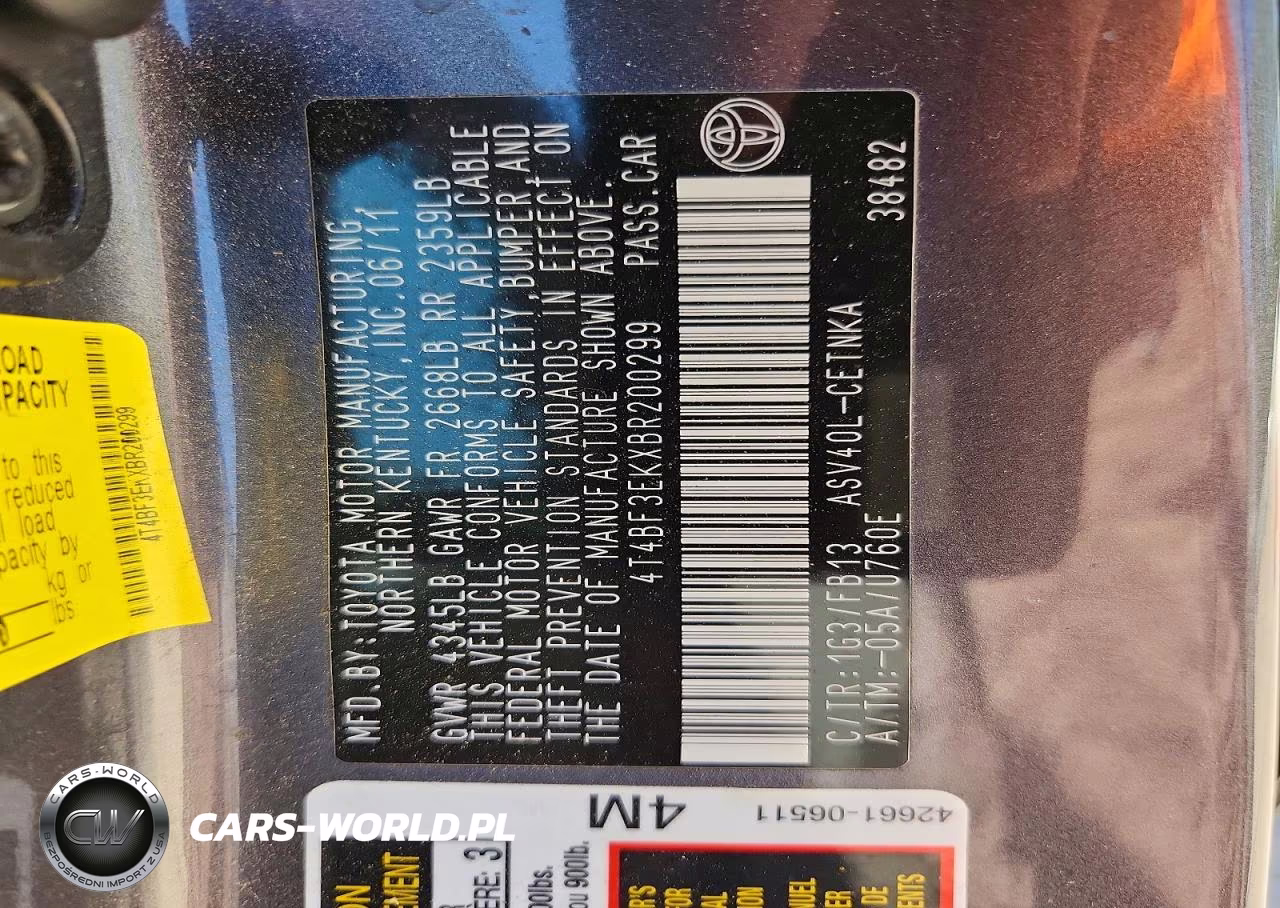 2011 Toyota Camry Le VIN:4T4BF3EKXBR200299 - 12