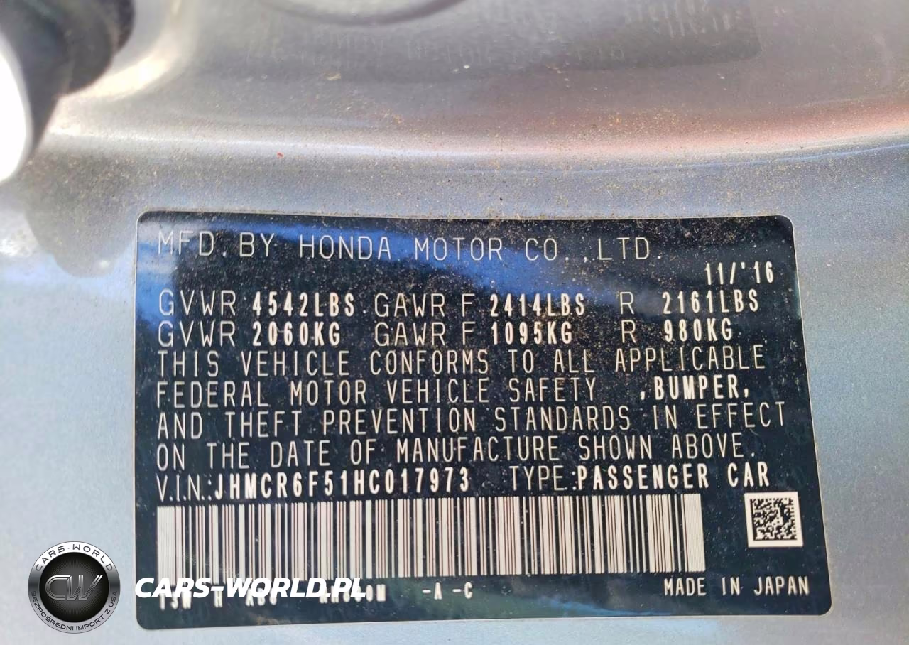 2017 Honda Accord Hybrid Exl VIN:JHMCR6F51HC017973 - 12