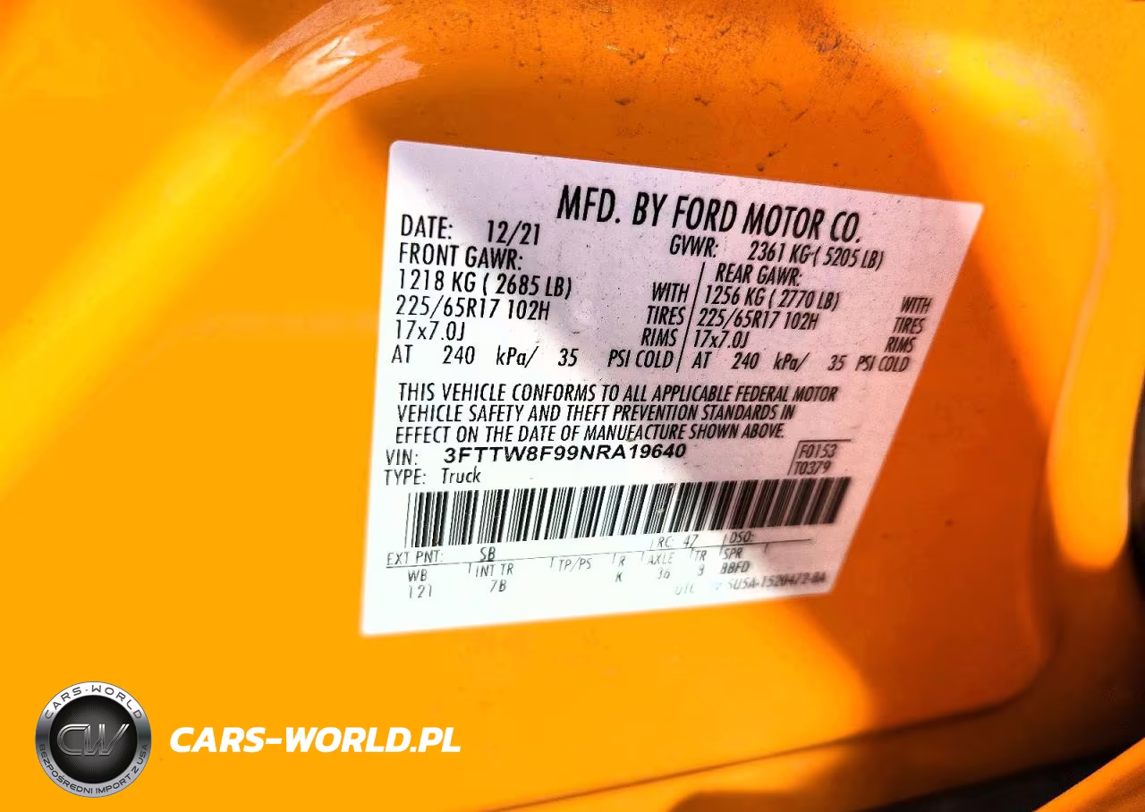 2022 Ford Maverick Xl VIN:3FTTW8F99NRA19640 - 12