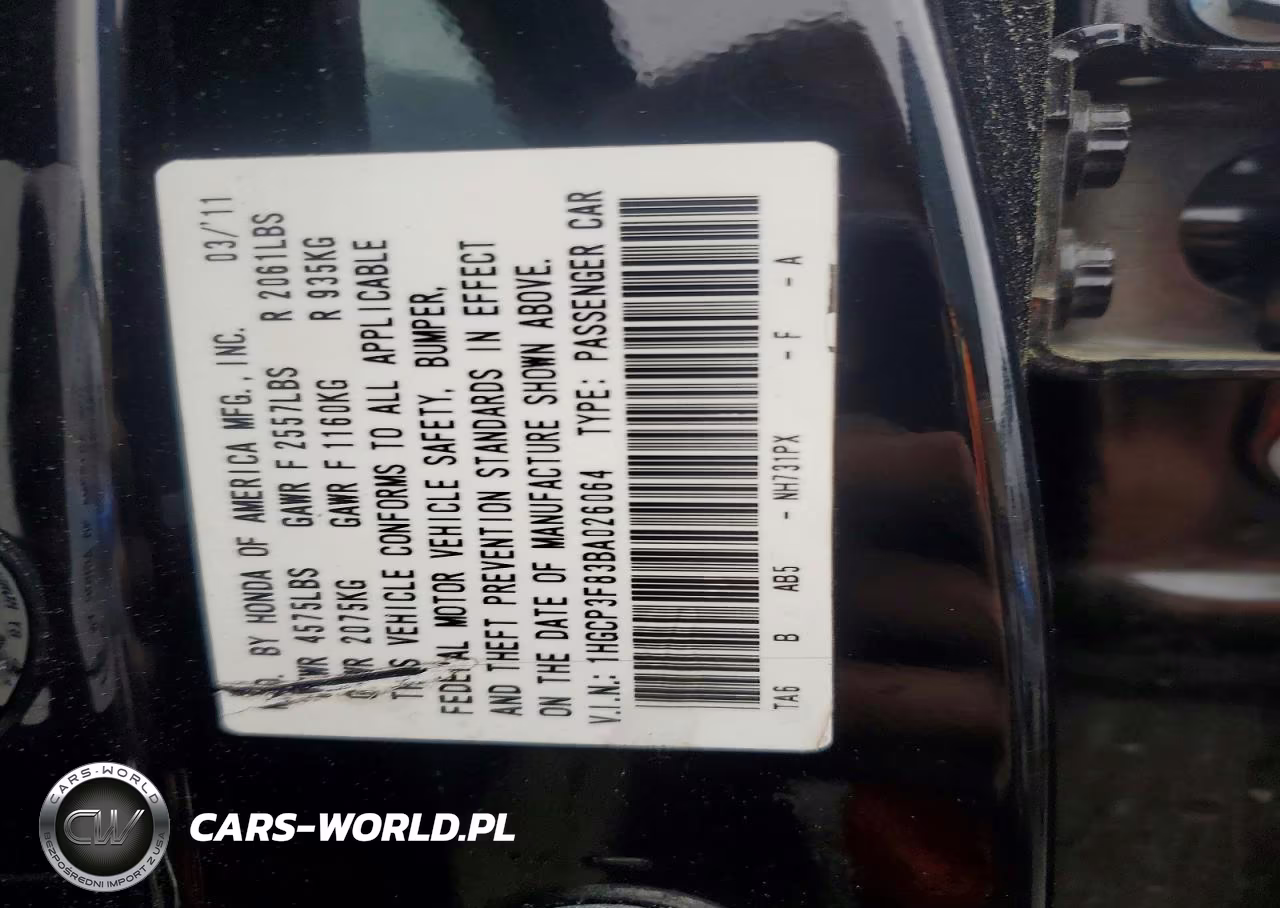 2011 Honda Accord Exl VIN:1HGCP3F83BA026064 - 13