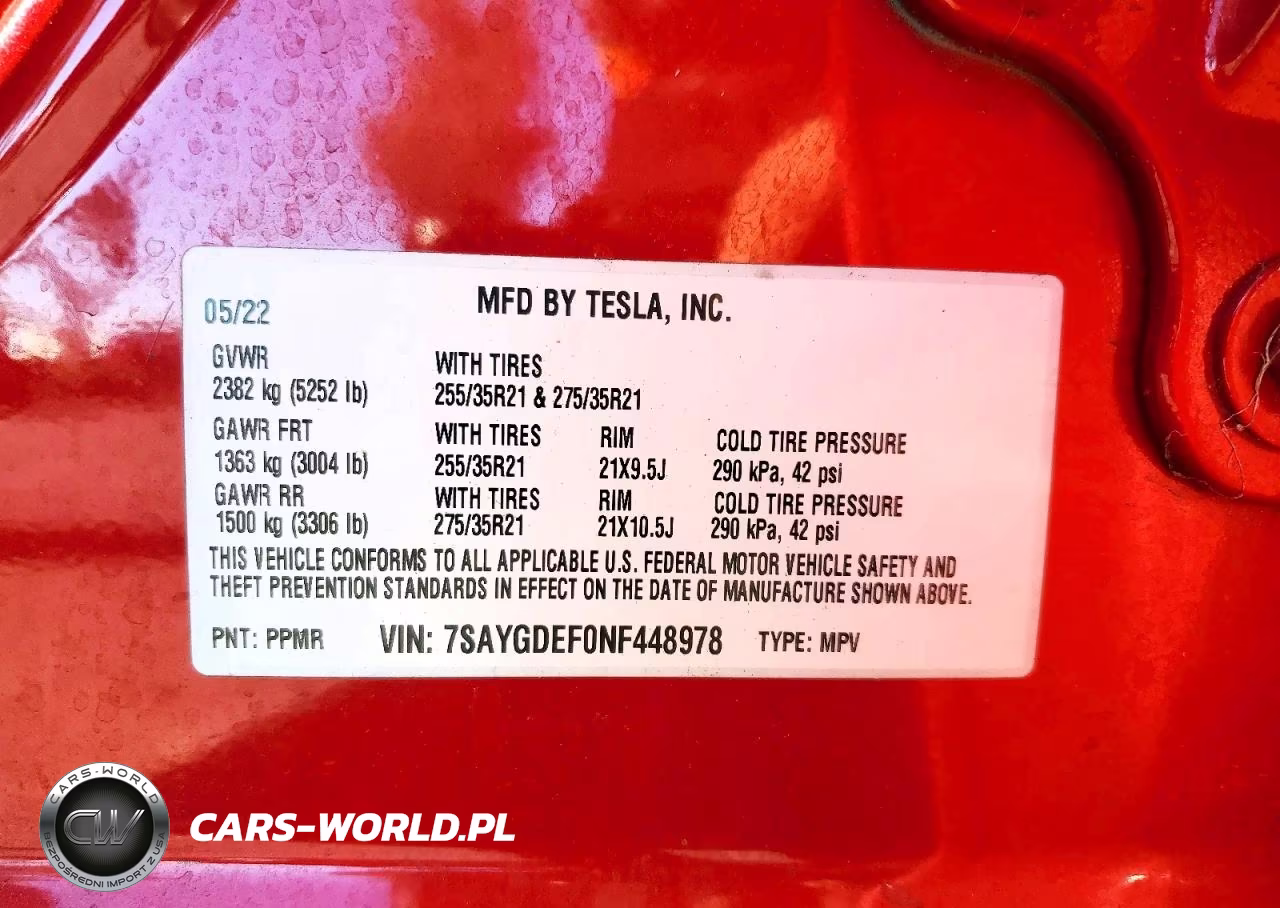 2022 Tesla Model Y VIN:7SAYGDEF0NF448978 - 12