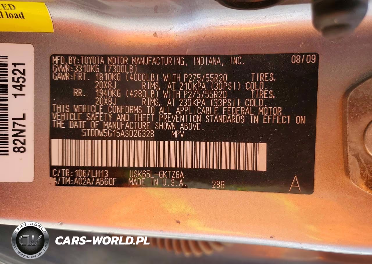2010 Toyota Sequoia Platinum VIN:5TDDW5G15AS026328 - 14