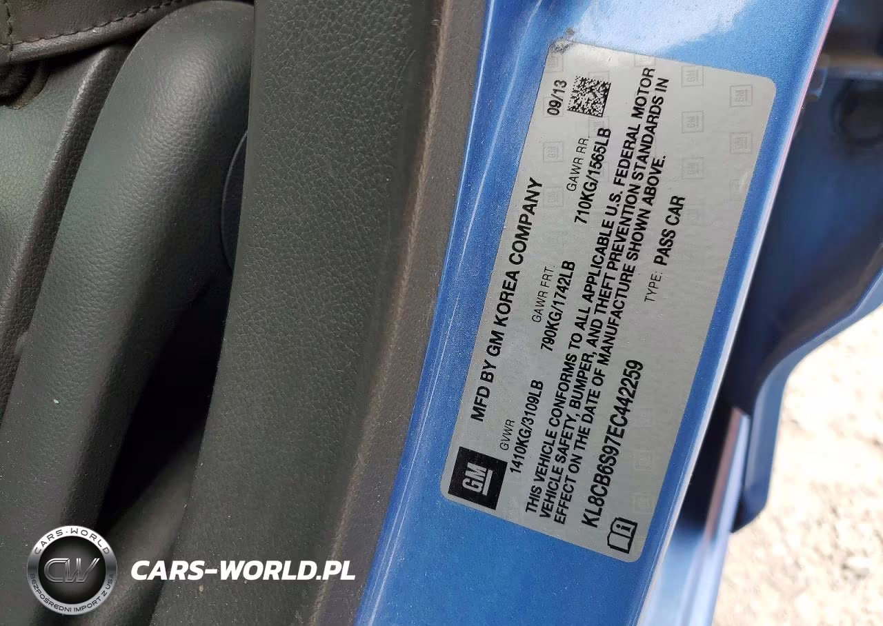 2014 Chevrolet Spark Ls VIN:KL8CB6S97EC442259 - 12