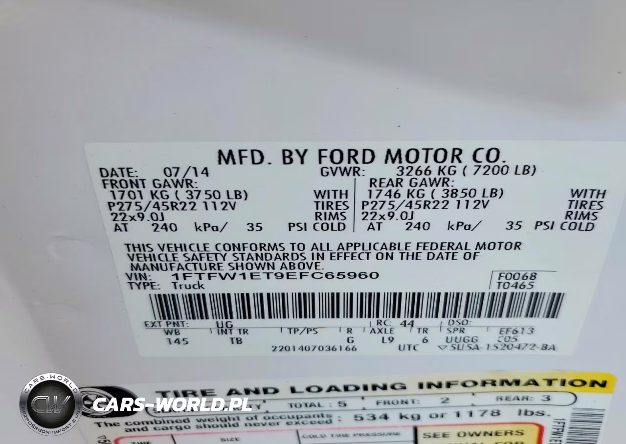 2014 Ford F150 Supercrew VIN:1FTFW1ET9EFC65960 - 12